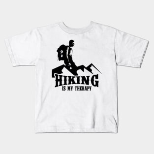Hiking Is My Therapy Kids T-Shirt